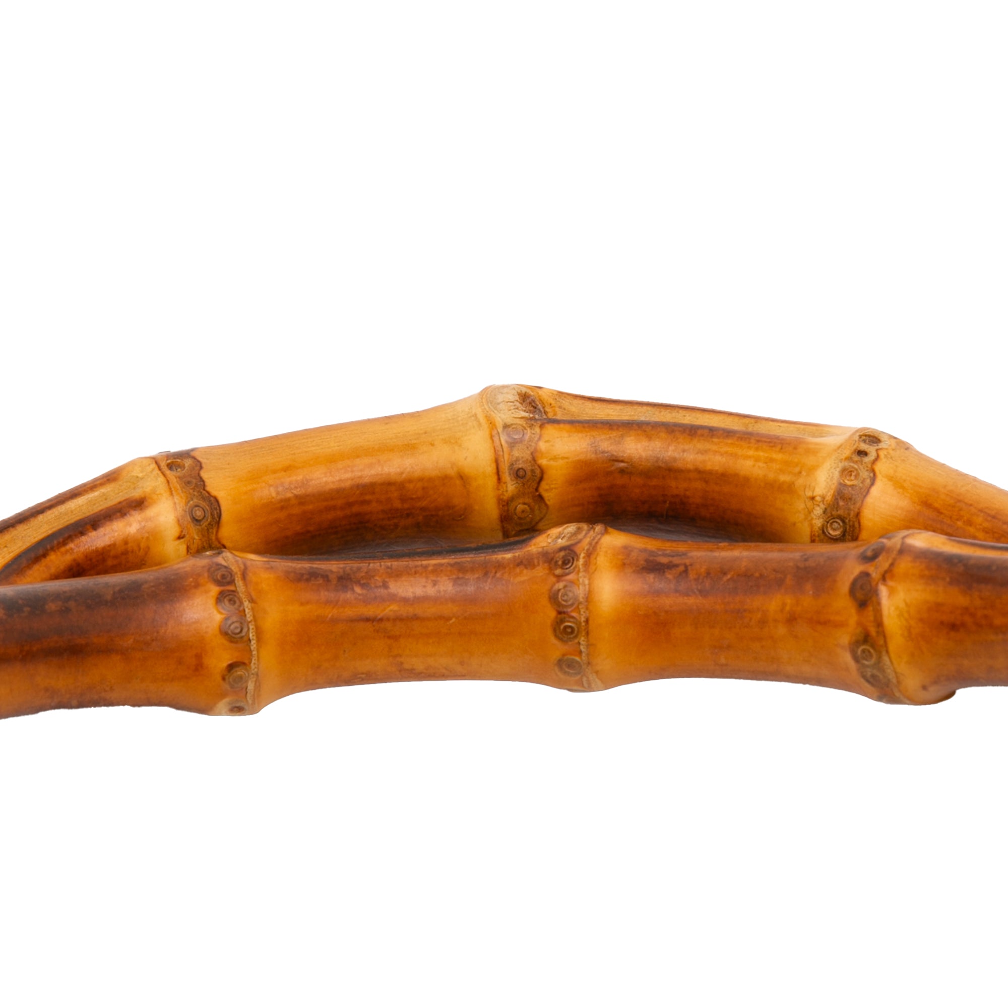 Tall Leather Bamboo Shopper Tote