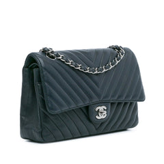 Medium Chevron Lambskin Double Flap_1