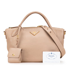 Vitello Daino Zip Top Satchel