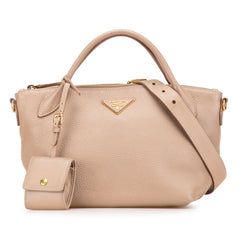 Vitello Daino Zip Top Satchel