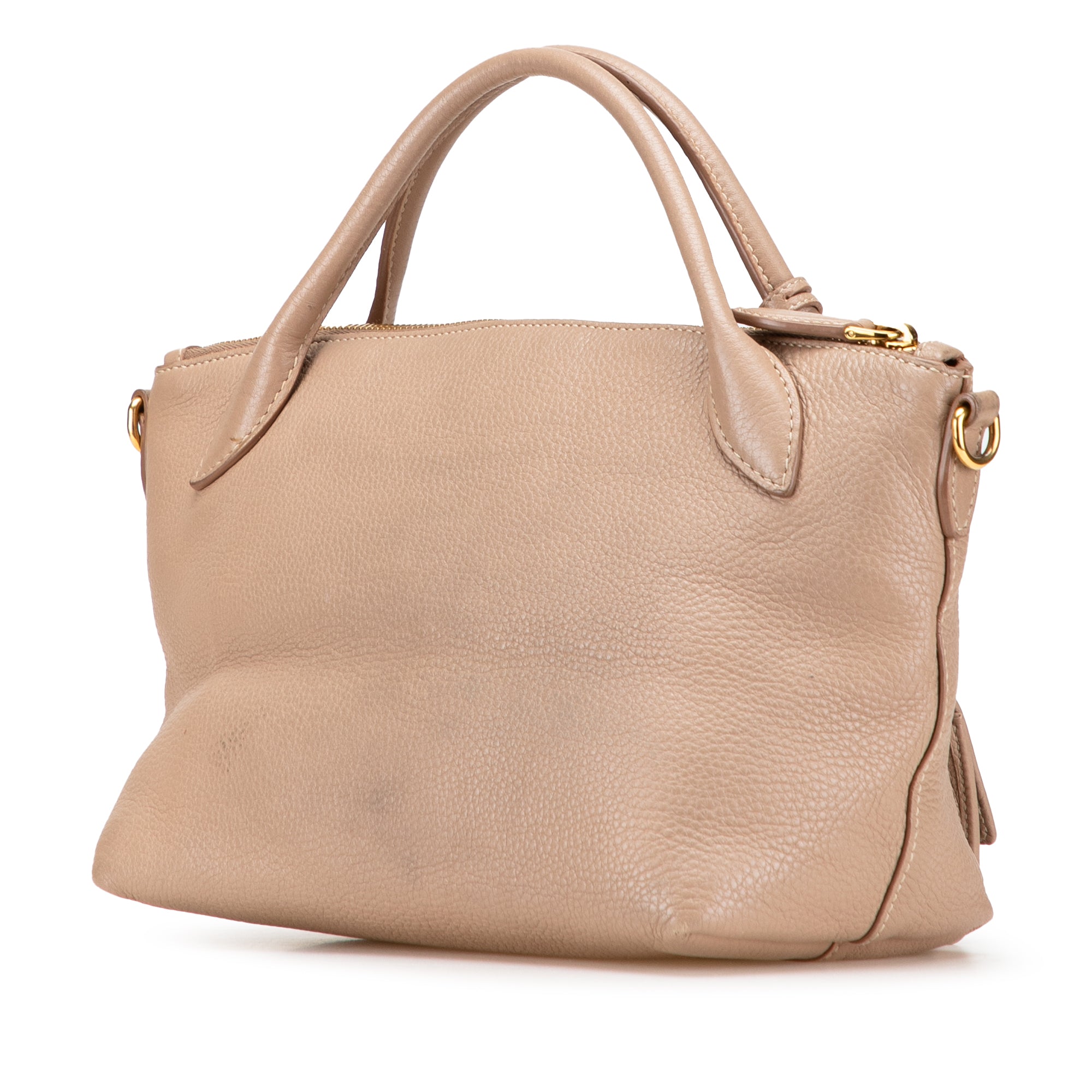 Vitello Daino Zip Top Satchel