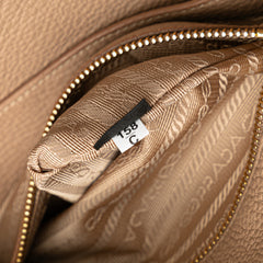 Vitello Daino Zip Top Satchel