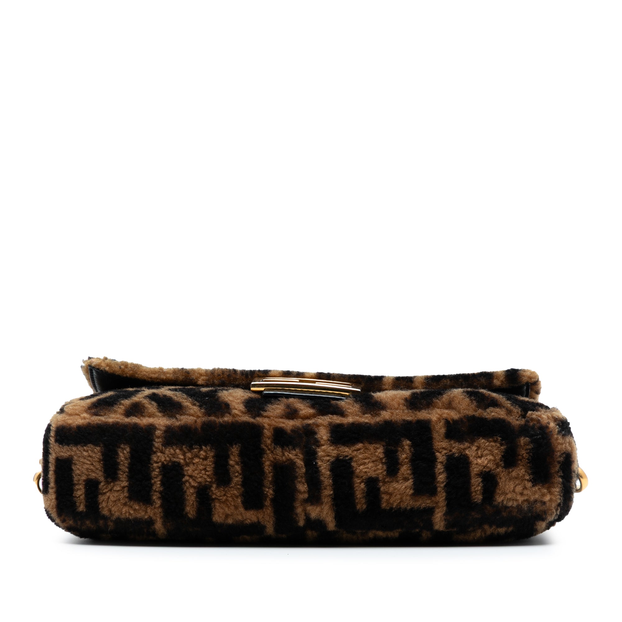 Medium Zucca Shearling Baguette Satchel