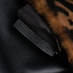 Medium Zucca Shearling Baguette Satchel