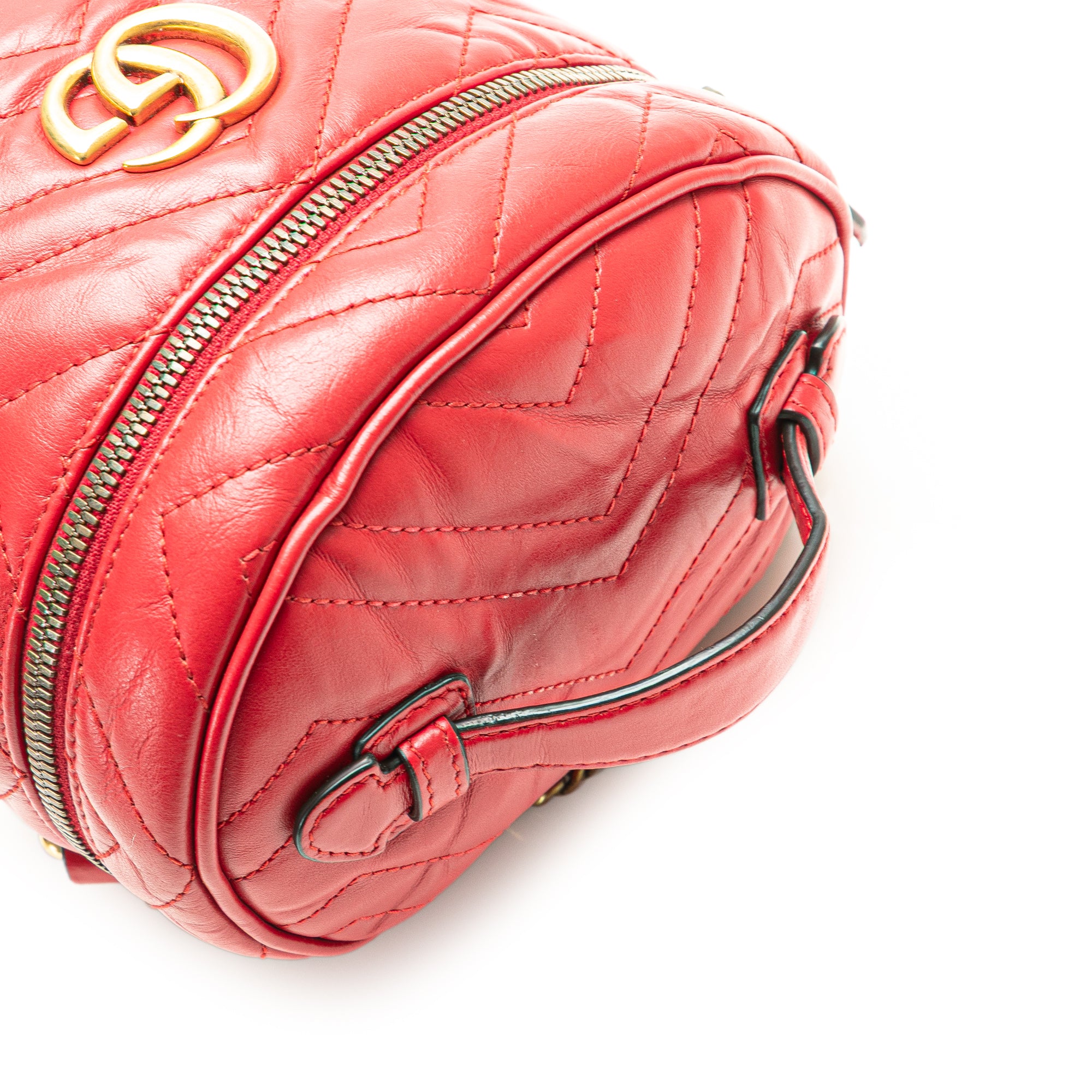 GG Marmont Round Matelasse Leather Backpack