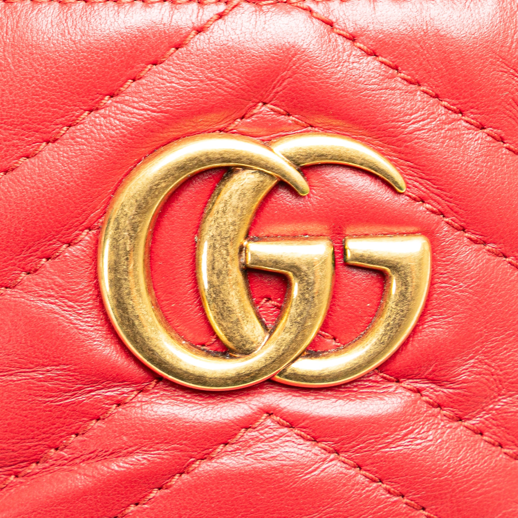 GG Marmont Round Matelasse Leather Backpack
