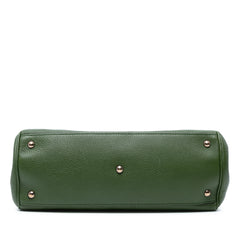 Medium Calfskin Bamboo Shopper Satchel