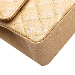 Medium Classic Iridescent Caviar Double Flap