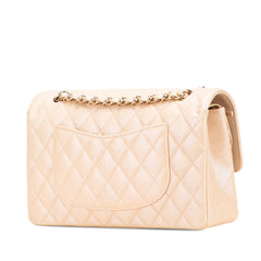 Medium Classic Iridescent Caviar Double Flap