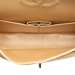 Medium Classic Iridescent Caviar Double Flap