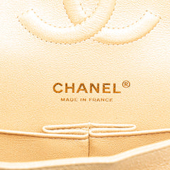 Medium Classic Iridescent Caviar Double Flap