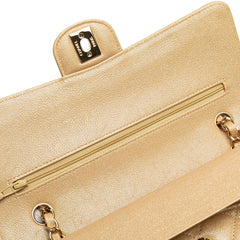 Medium Classic Iridescent Caviar Double Flap