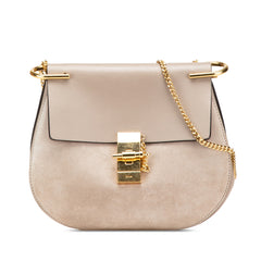Small Suede and Calfskin Drew Crossbody