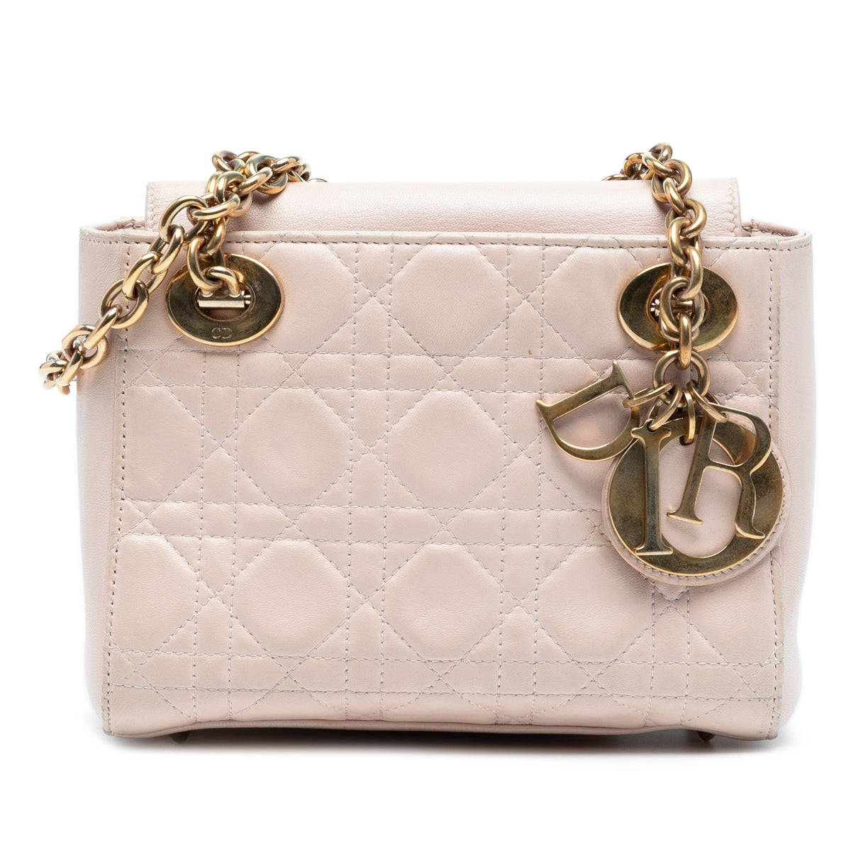 Lambskin Cannage Lady Dior Double Chain Bag