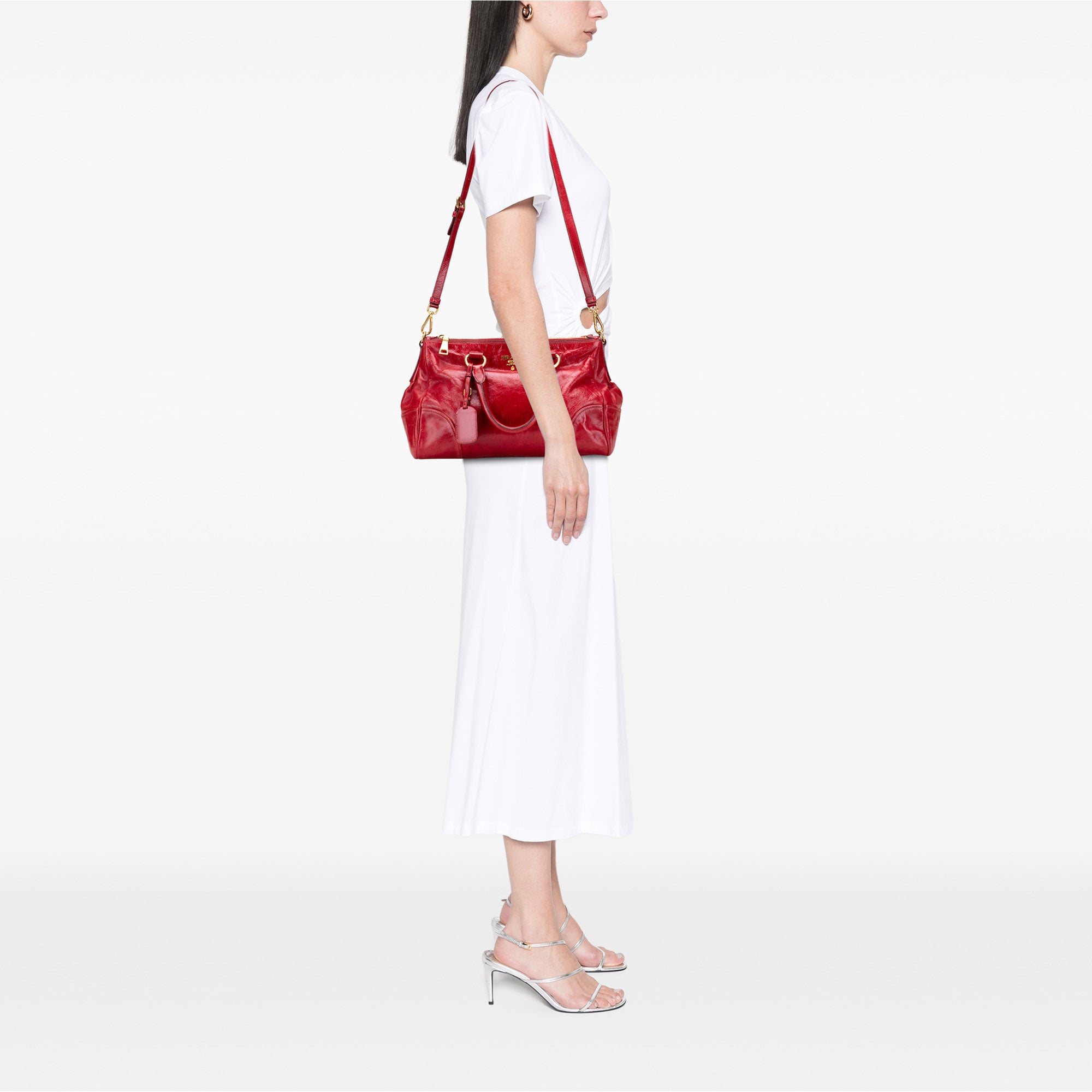 Vitello Shine Bauletto Satchel