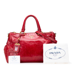 Vitello Shine Bauletto Satchel