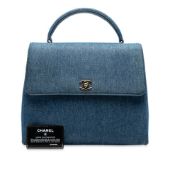 CC Denim Kelly Top Handle Bag