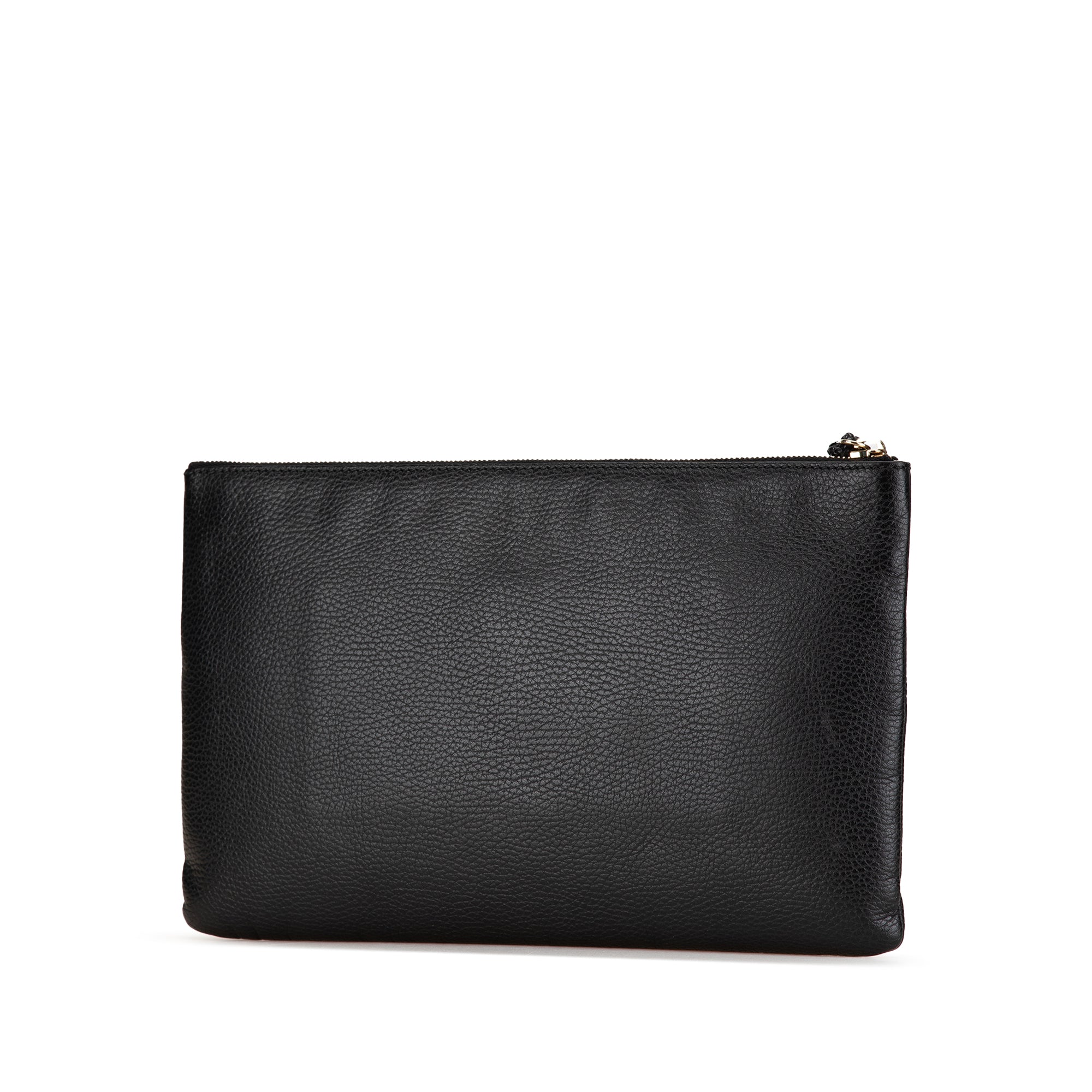 Leather Bamboo Tassel Clutch