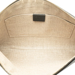 Leather Bamboo Tassel Clutch
