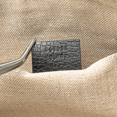 Leather Bamboo Tassel Clutch