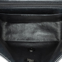 Mini Square Classic Patent So Black Single Flap