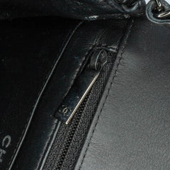 Mini Square Classic Patent So Black Single Flap