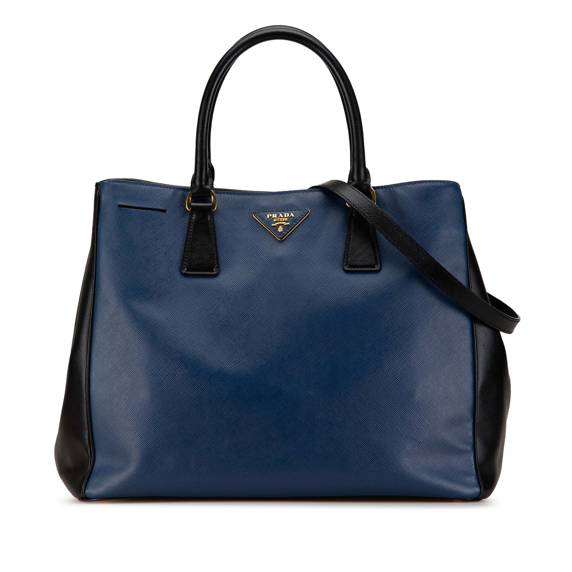 Medium Saffiano Lux Bicolor Galleria Satchel