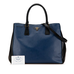 Medium Saffiano Lux Bicolor Galleria Satchel