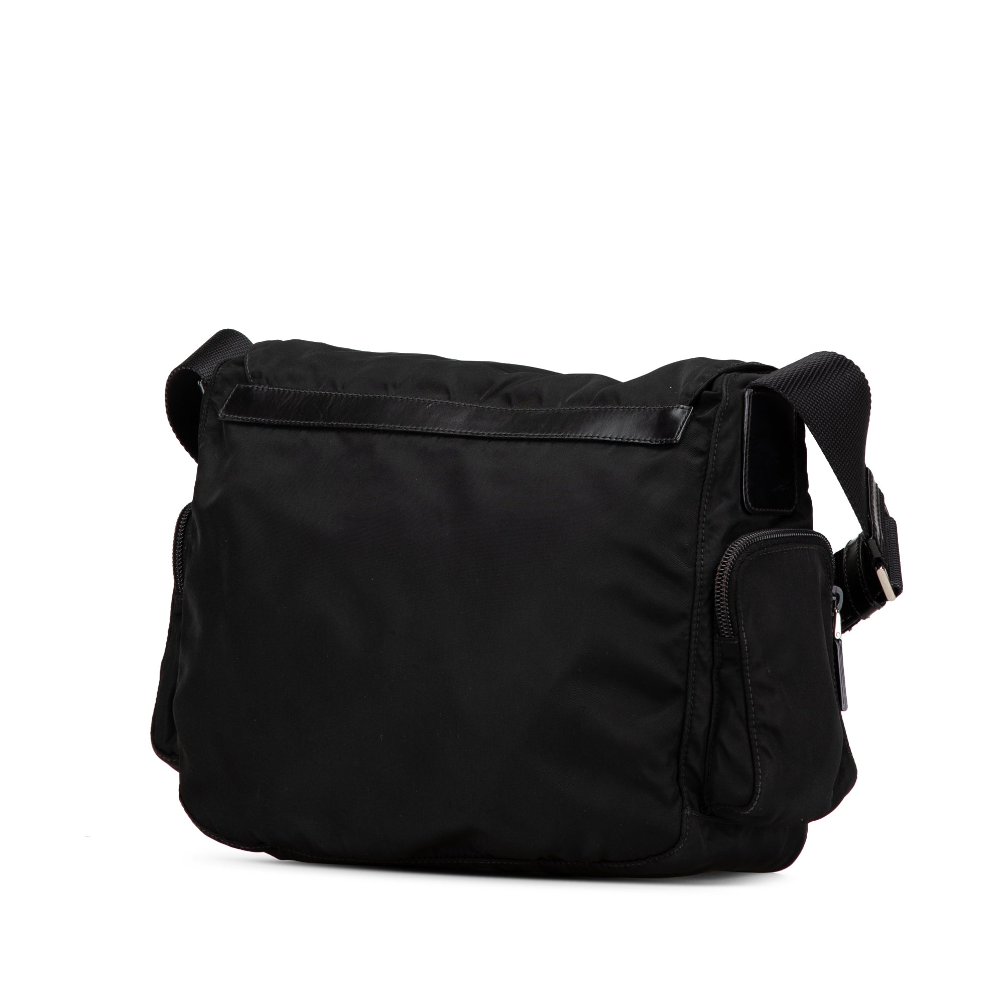 Tessuto Double Buckle Messenger Bag