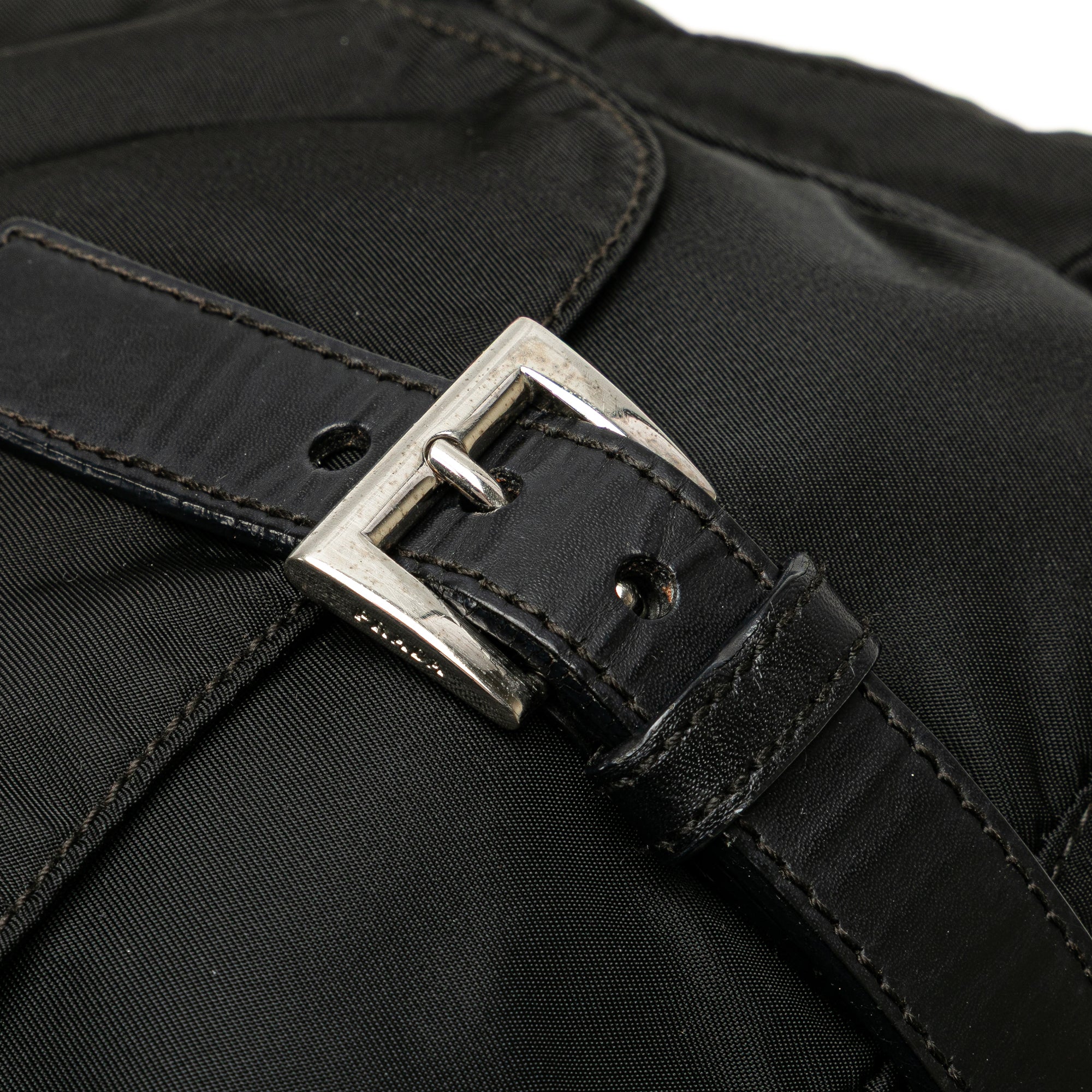 Tessuto Double Buckle Messenger Bag