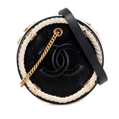Crumpled Calfskin En Vogue Round Bag