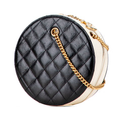Crumpled Calfskin En Vogue Round Bag