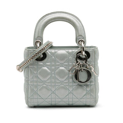 Mini Iridescent Lambskin Cannage Lady Dior