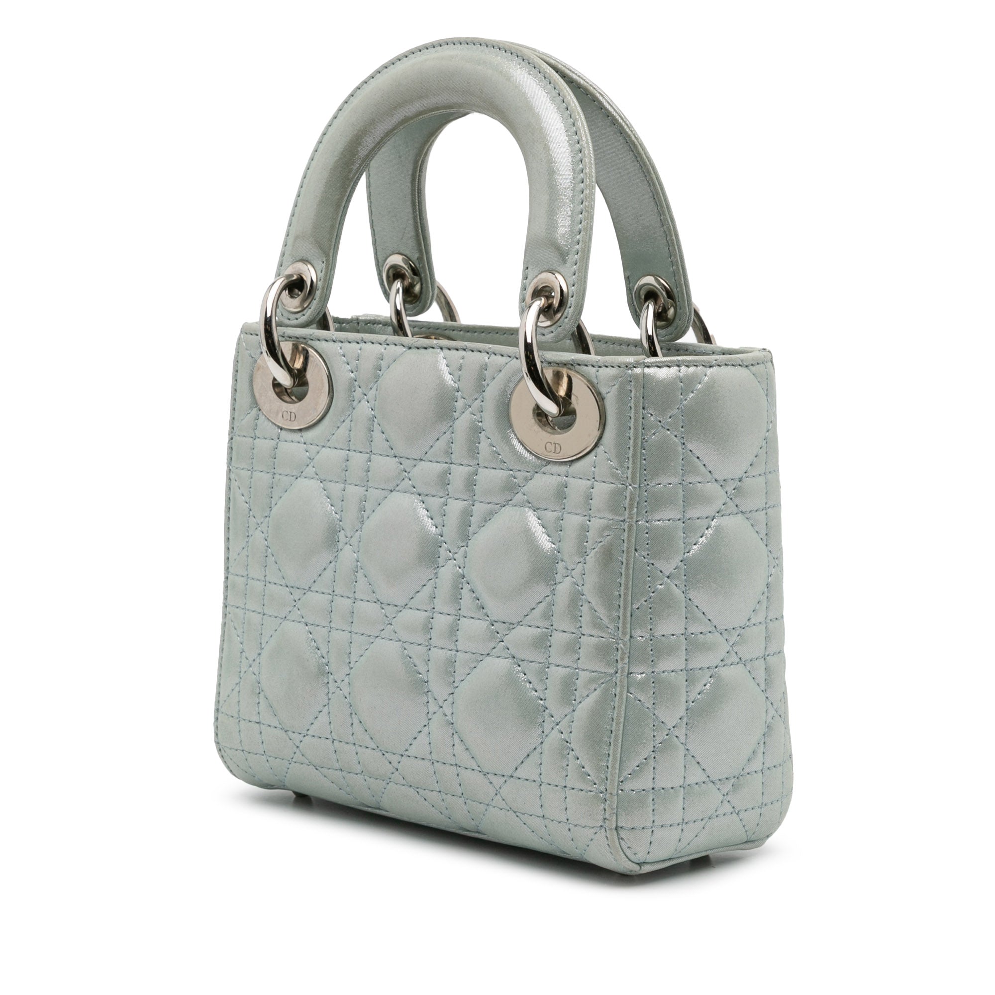 Mini Iridescent Lambskin Cannage Lady Dior