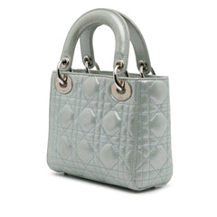 Mini Iridescent Lambskin Cannage Lady Dior