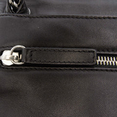 Quilted Metallic Distressed Lambskin CC Crystal Flap