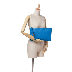 Calfskin Bamboo Tassel Clutch