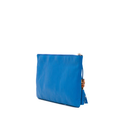 Calfskin Bamboo Tassel Clutch