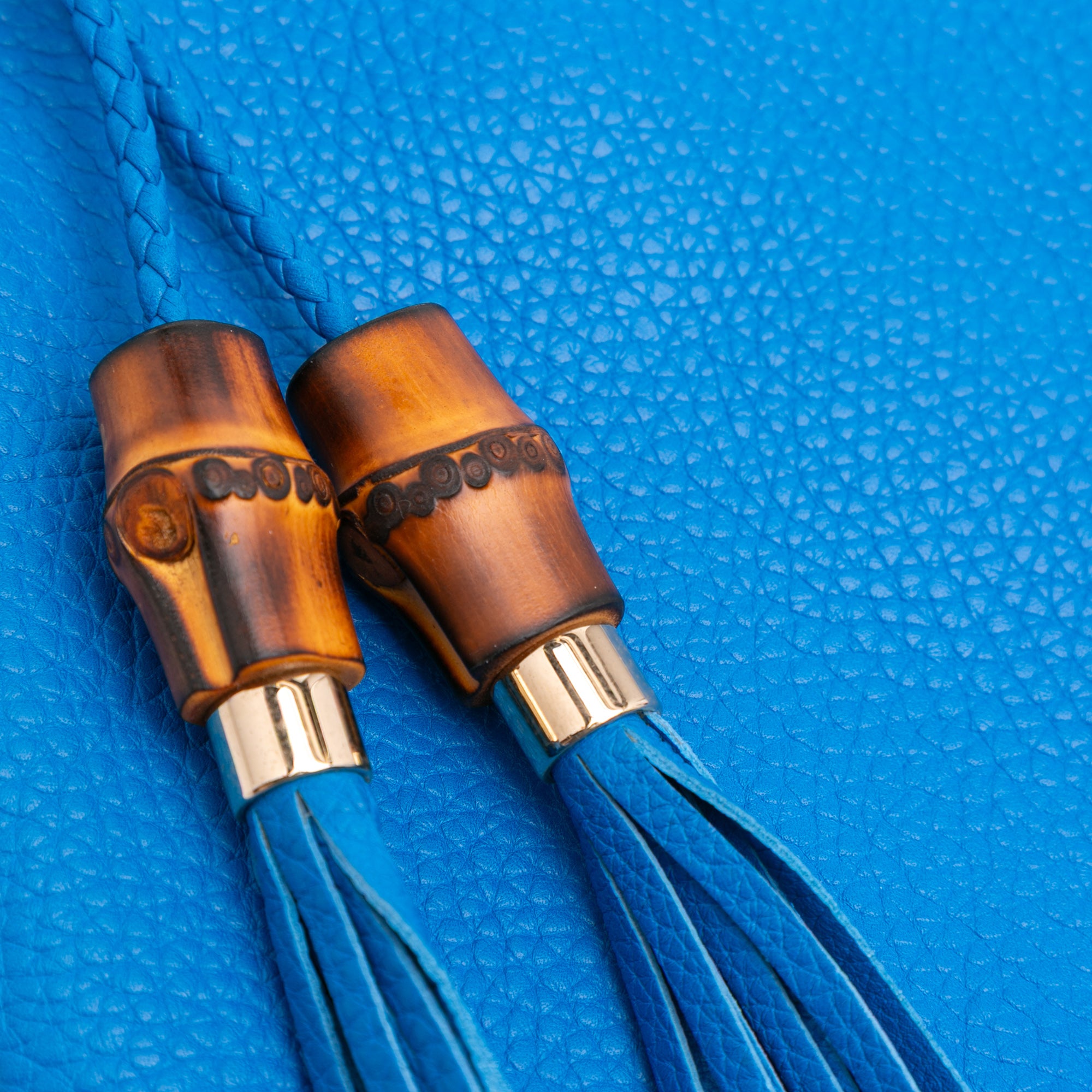 Calfskin Bamboo Tassel Clutch