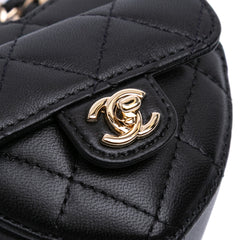Lambskin CC in Love Heart Necklace Bag