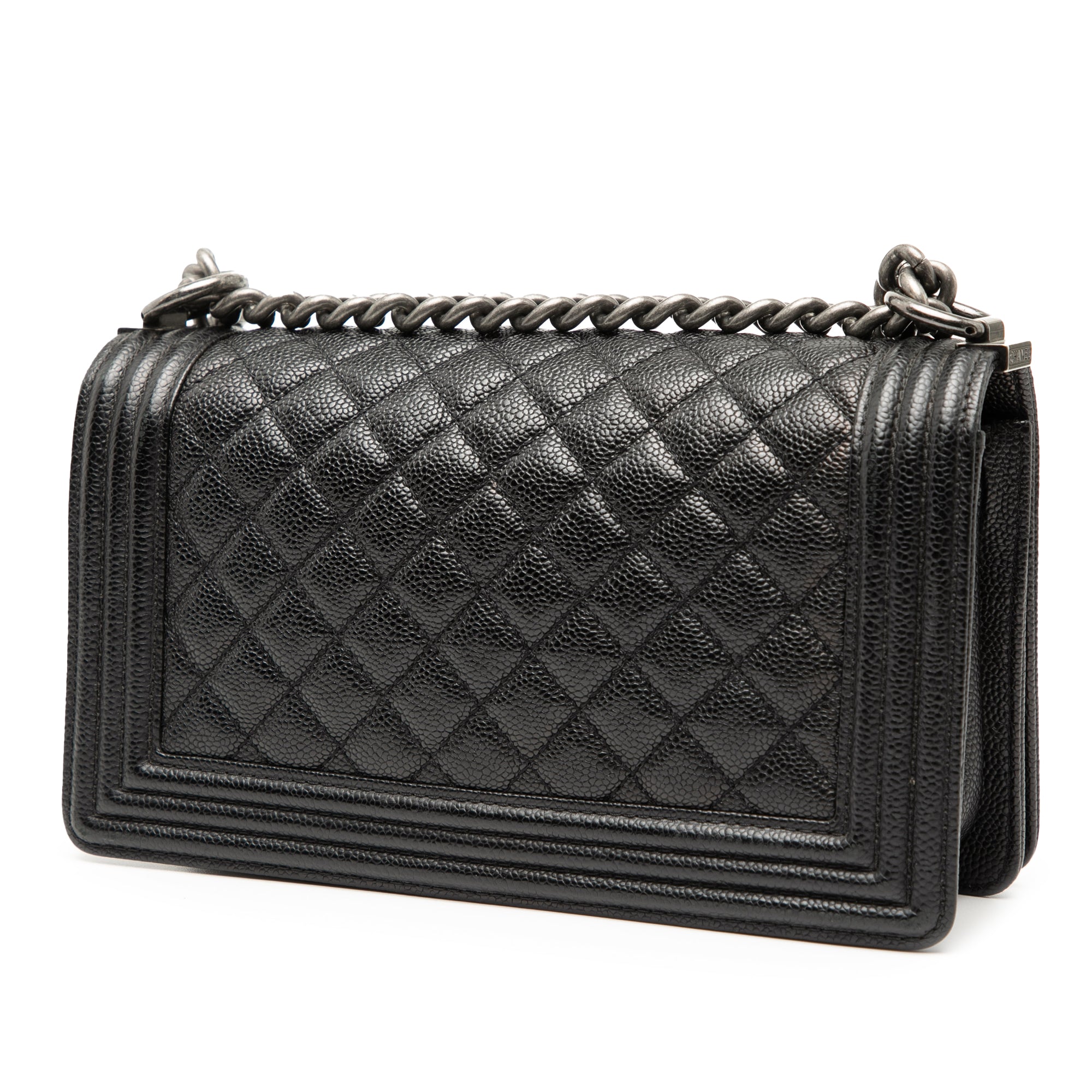 Old Medium Quilted Caviar Boy Flap
