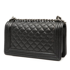 Old Medium Quilted Caviar Boy Flap