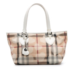 House Check Coated Canvas Hearts Gracie Tote