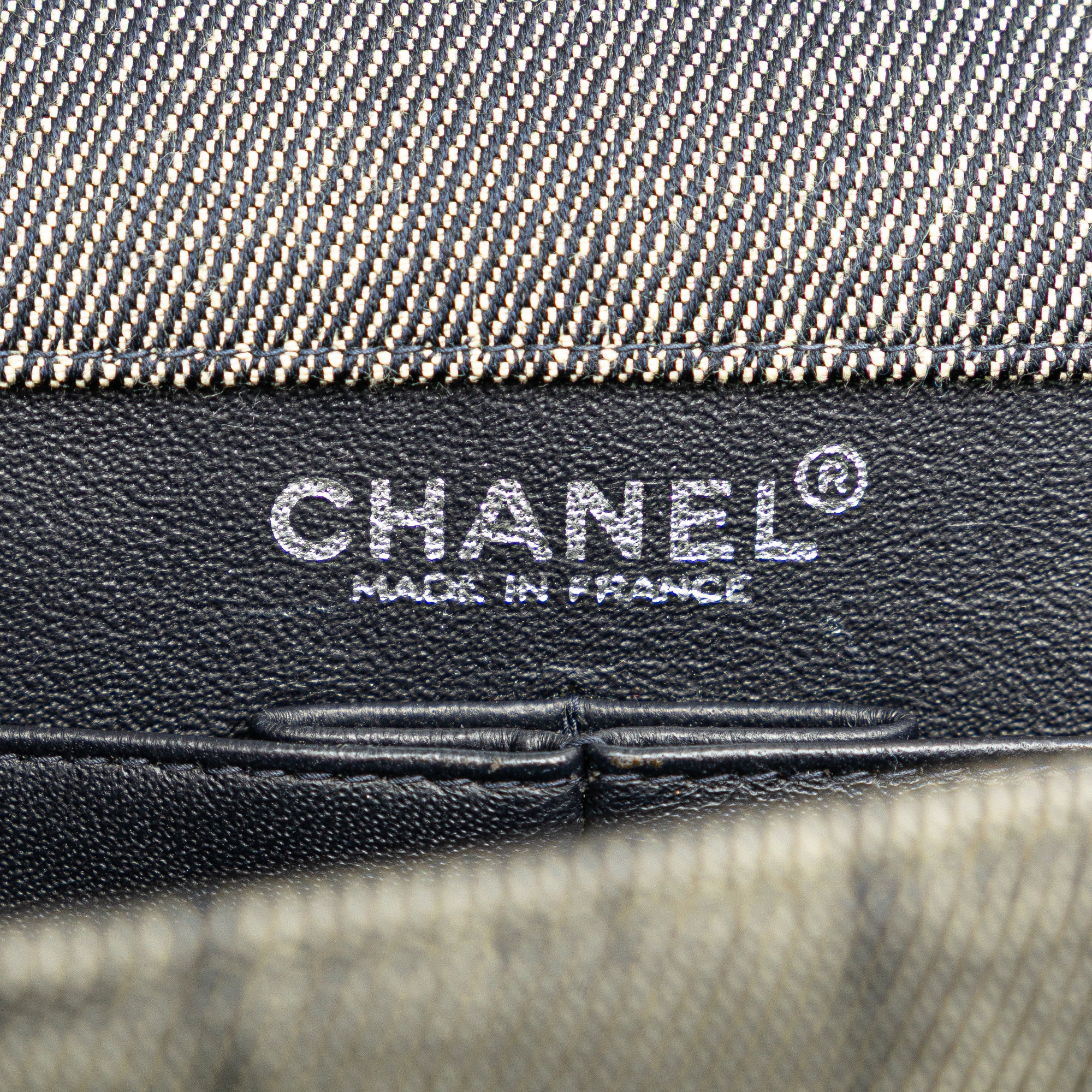 CC Choco Bar Denim Chain Flap