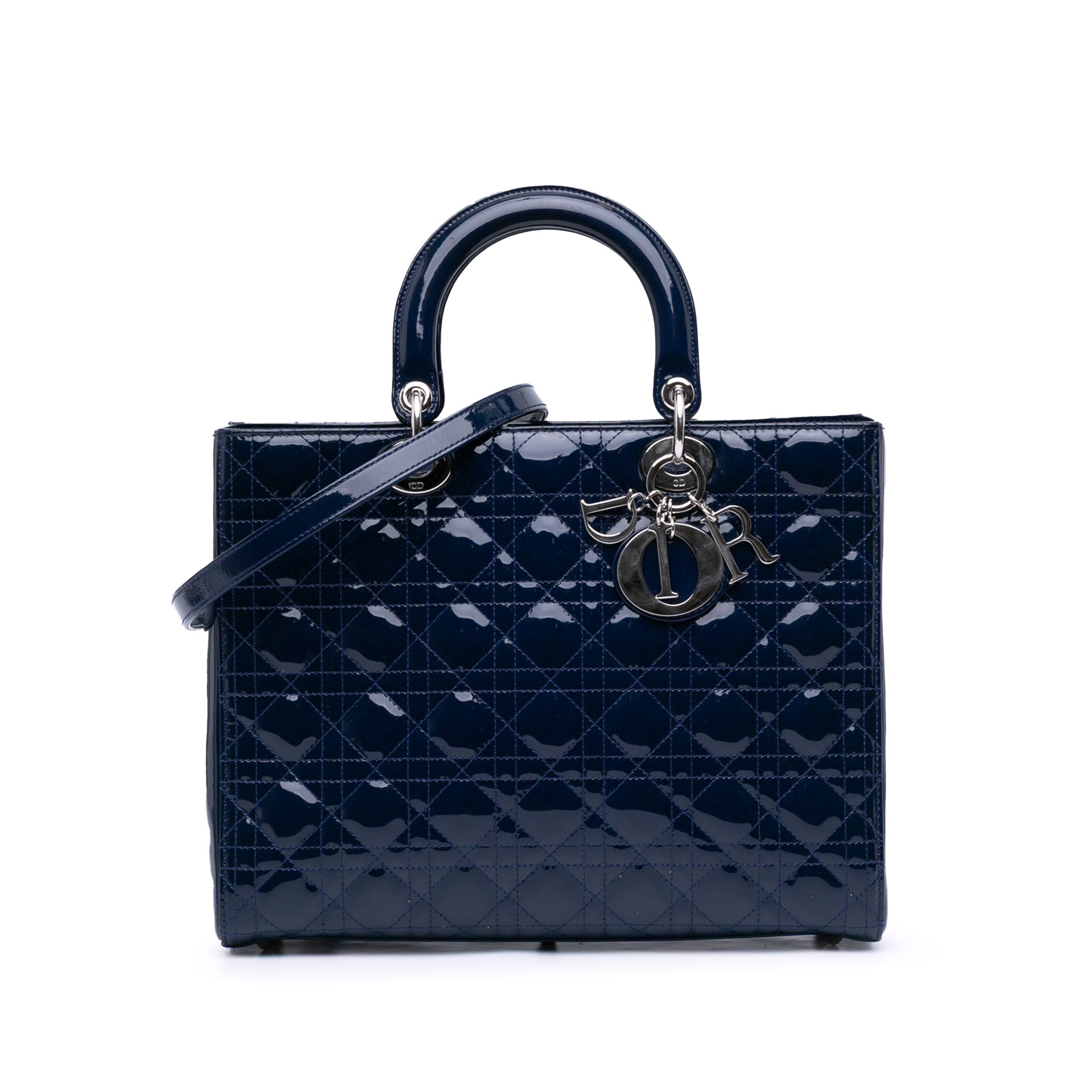 Large Patent Cannage Lady Dior