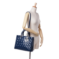 Large Patent Cannage Lady Dior