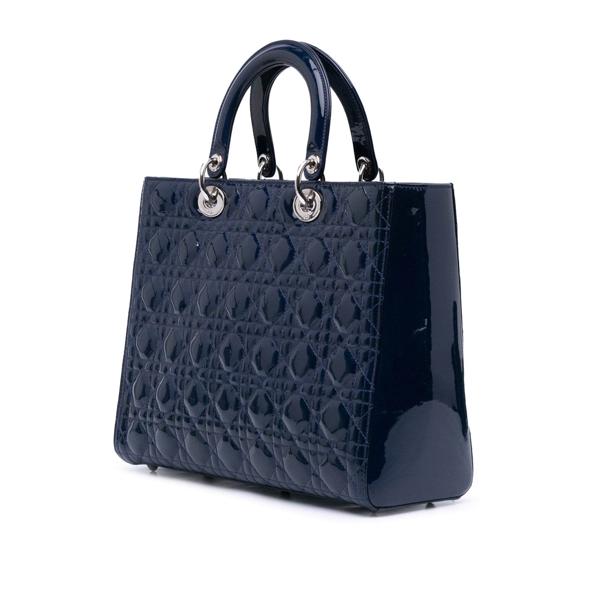 Large Patent Cannage Lady Dior