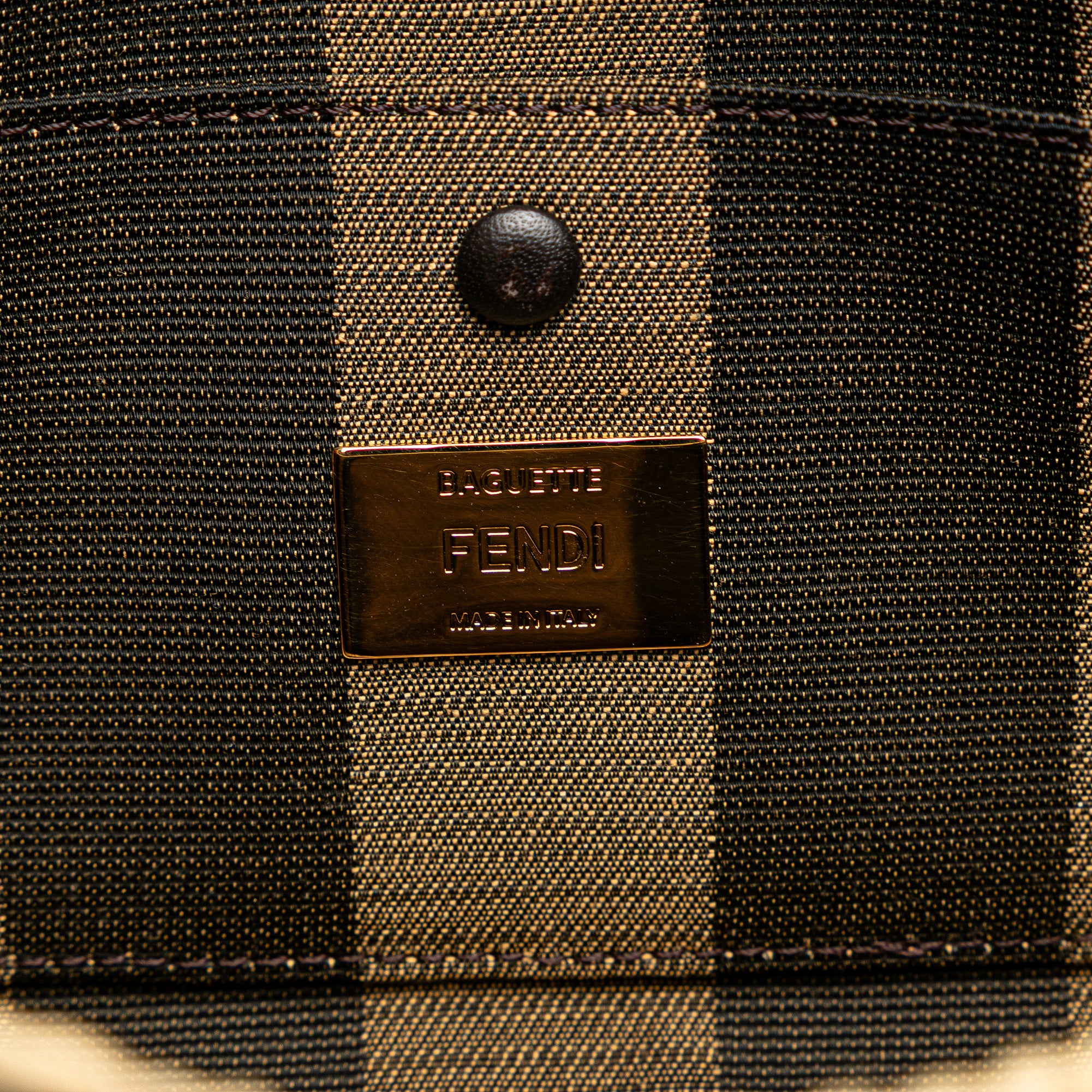 Pequin Gingham Canvas And Raffia Baguette Satchel