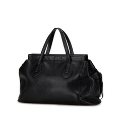 Leather Lady Tassel Top Handle Bag