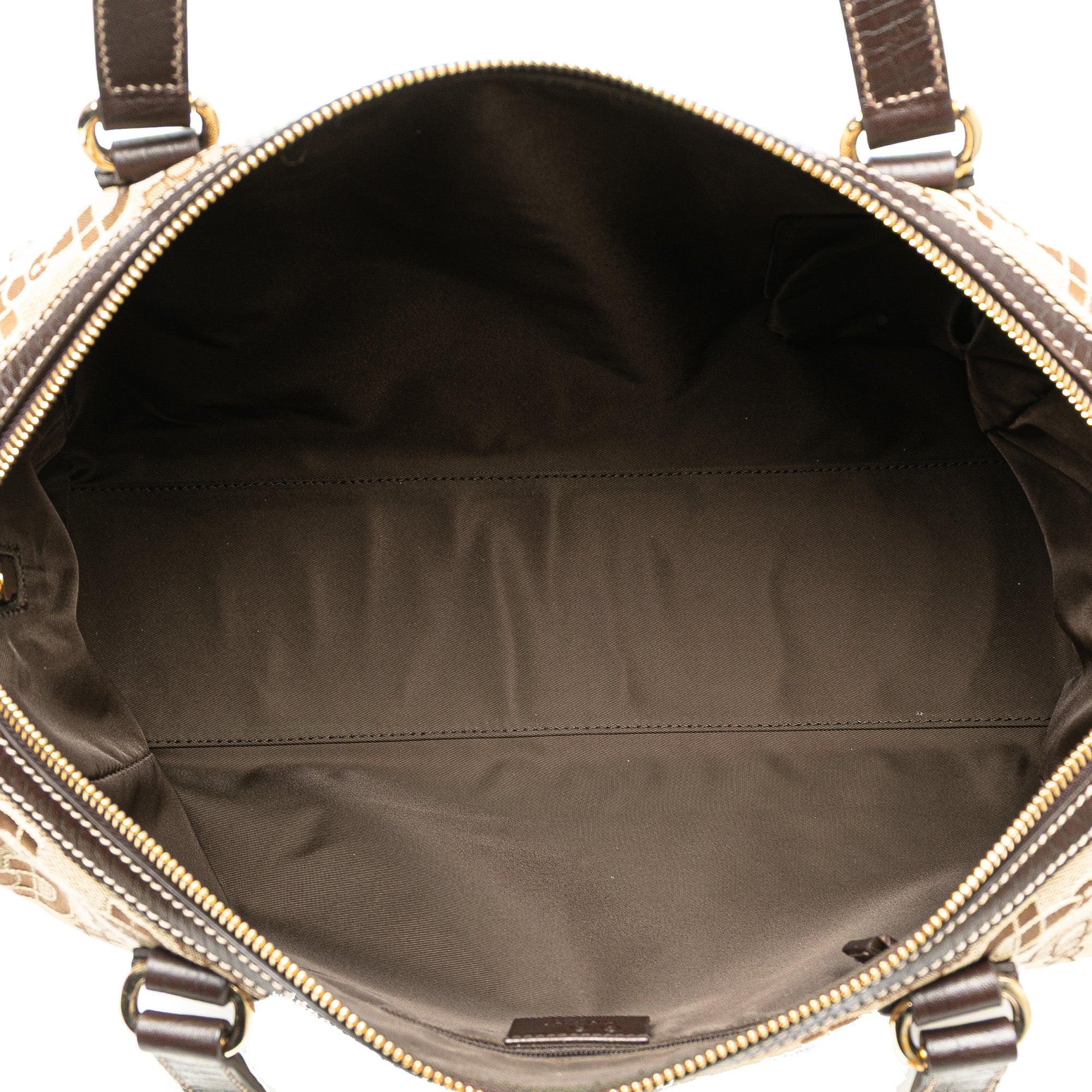 Canvas Horsebit Charmy Boston Bag